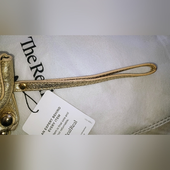 ROBERTO CAVALLI GOLD LEATHER MINI POCHETTE WRISTLET WALLET AUTHENTIC AND RARE! - Picture 10 of 13